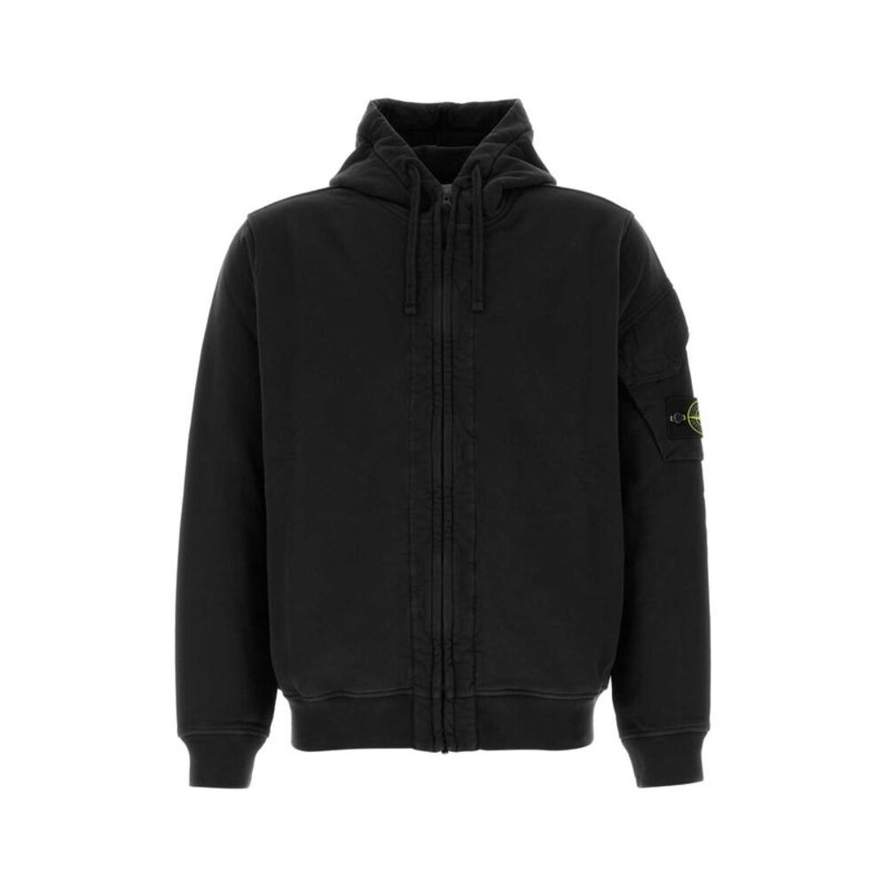 Stone Island Men Black Cotton Sweatshirt